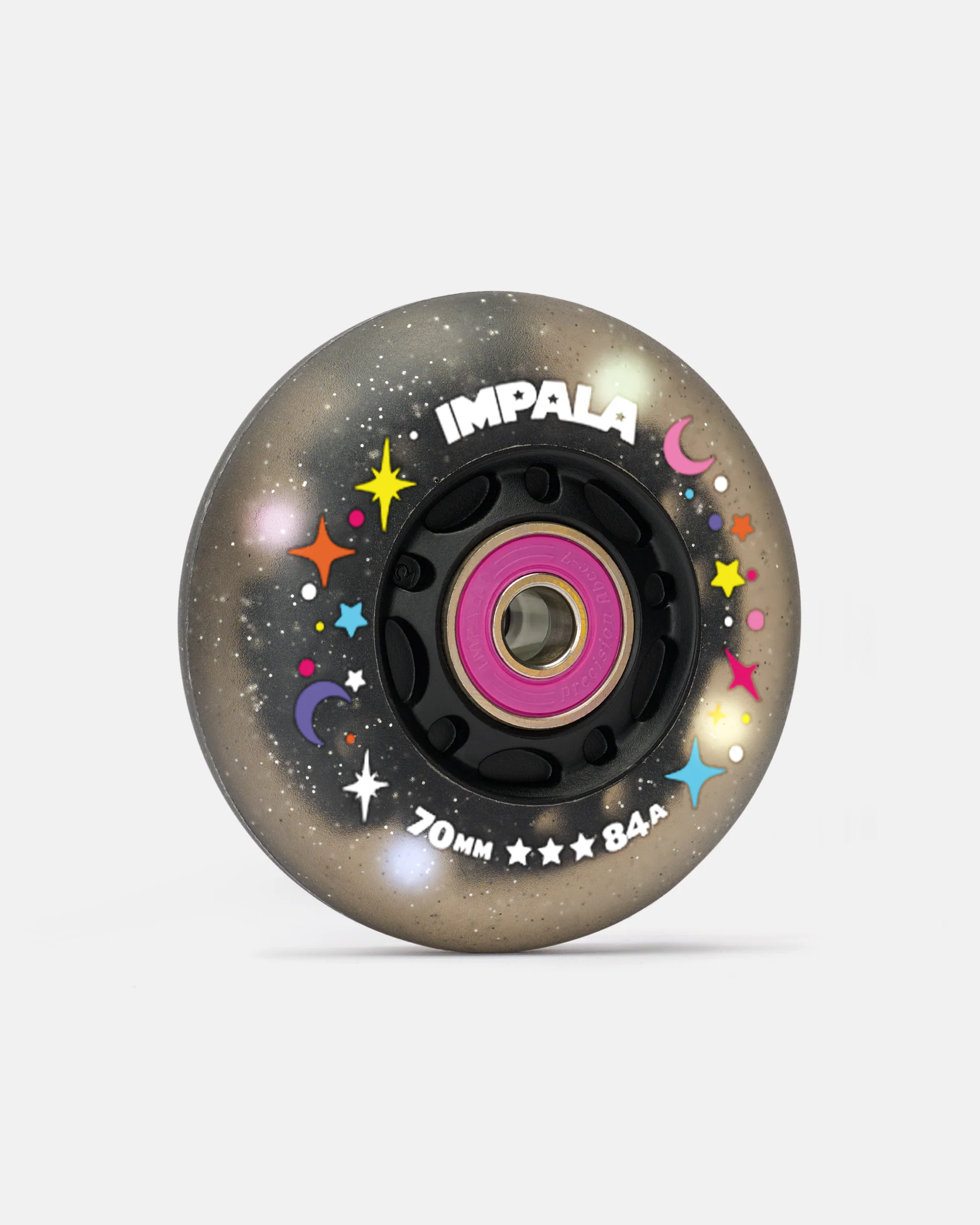 Impala Inline Light Up Wheels (4-Pack) - Black Twinkle - Image 4