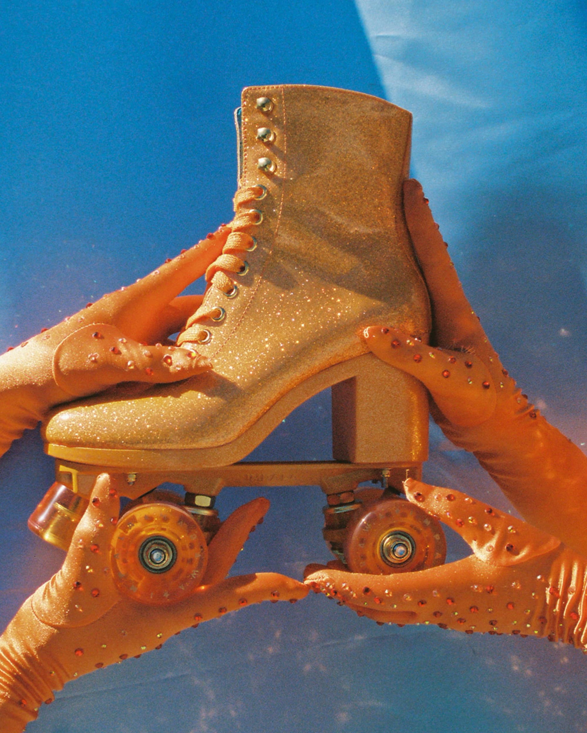 Impala Marawa High Heel Skate - Marawa Sparkle Orange - Image 7